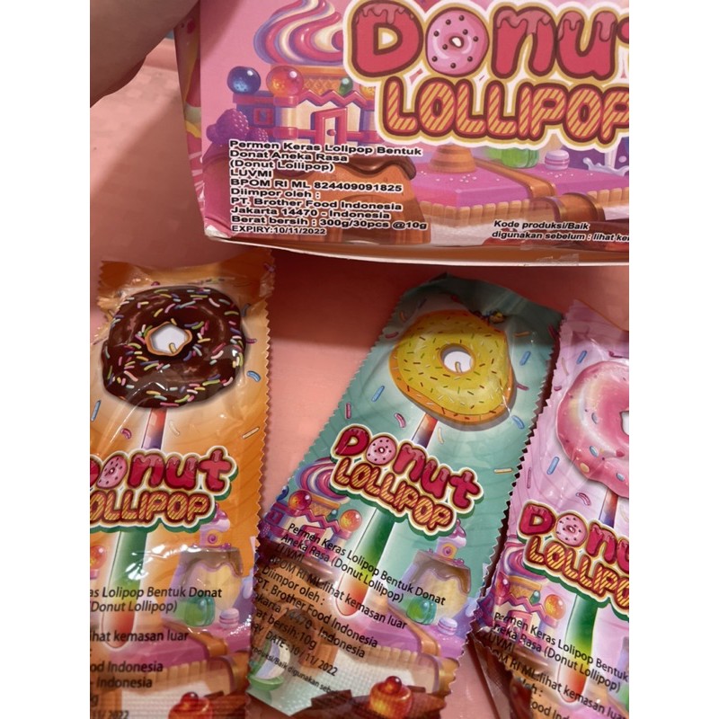 Kẹo mút que phát sáng hình bánh Donut (3 cây)