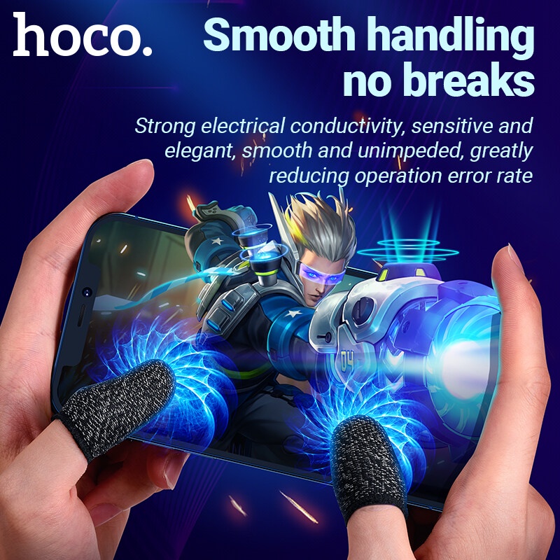 Bao tay chơi game ff siêu nhạy Hoco hàng chính hãng - Găng tay chơi game Mobile siêu nhạy chống mồ hôi chống trượt