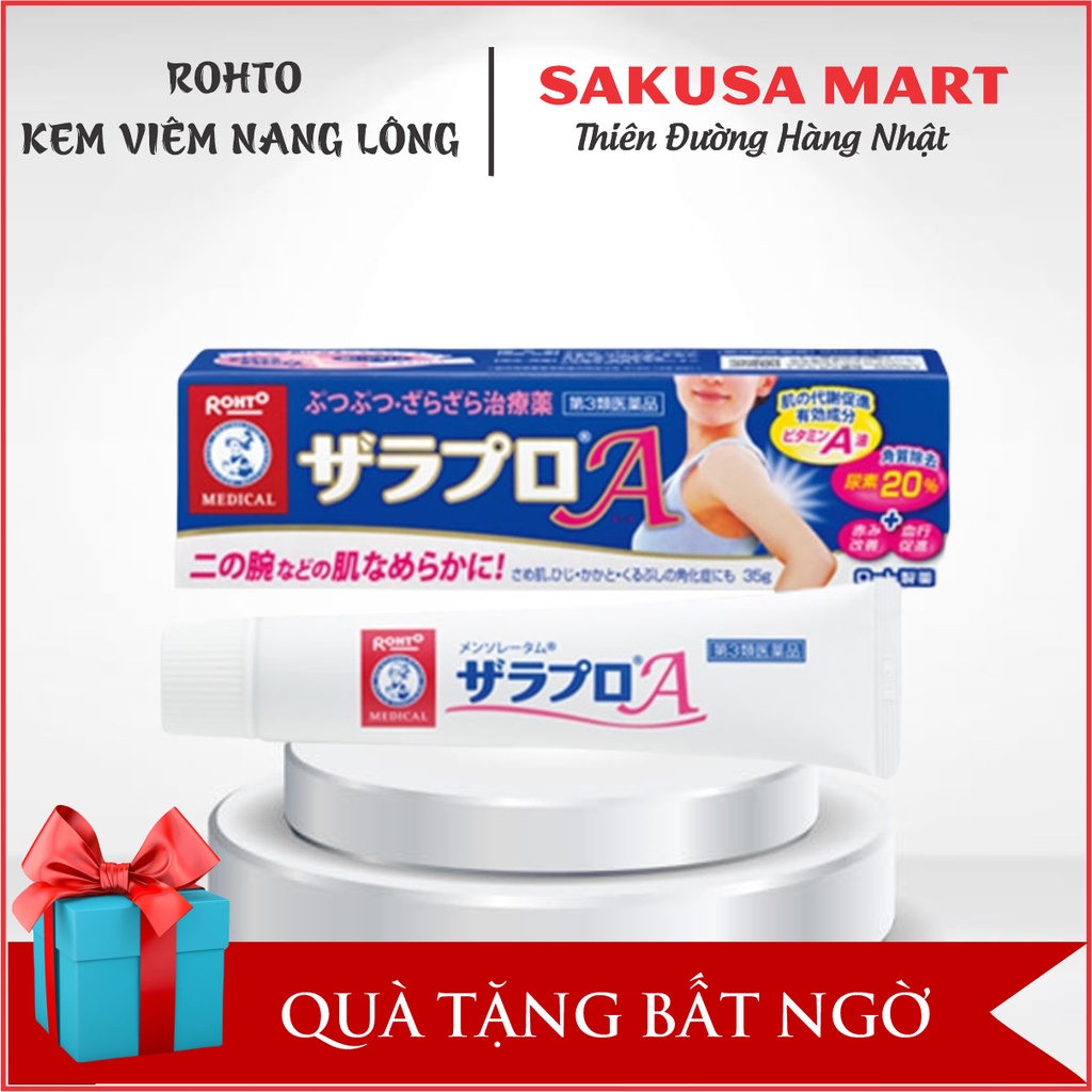 Kem loại bỏ viêm nang lông Zaraporo Rohto Nhật Bản hết viêm lỗ chân lông viêm á sừng