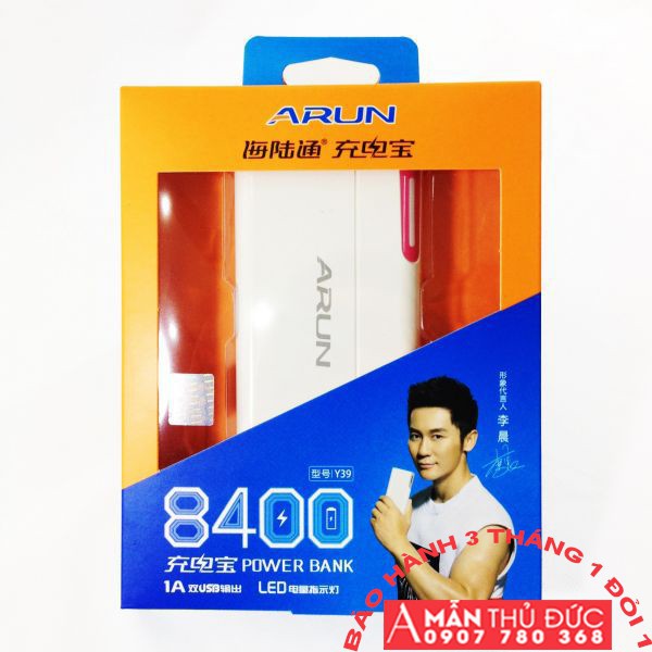 Sạc dự phòng Arun 8400mAH - Pin dự phòng Arun 8.400