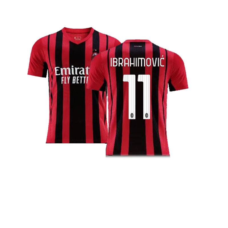 Áo Thun Bóng Đá NP2 AC Milan Ibrahimovic Số 11 Plus Size Unisex