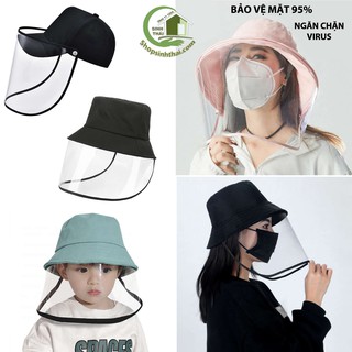 [ Kho sỉ ] Nón mũ có màn kính che - chống bắn nước bọt và ngăn bụi - chọn loại