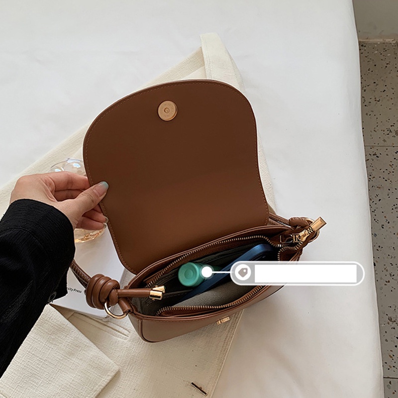 Túi đeo chéo IELGY màu sắc đơn giản phong cách retro thời trang dành cho nữ