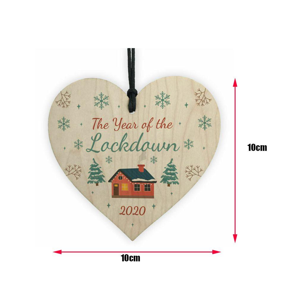 KUNHEV Phụ Kiện Treo Trang Trí Giáng Sinh Bằng Gỗ Hình Trái Tim DIY Mới