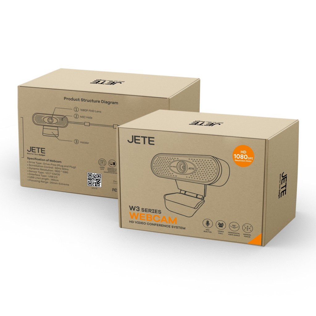 Webcam Jete W3 Full Hd 1080px | BigBuy360 - bigbuy360.vn