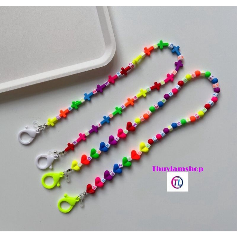 Dây đeo khẩu trang kính mắt kiểu độc lạ hình tim, hình thập tự mã A3 thời trang tiện lợi