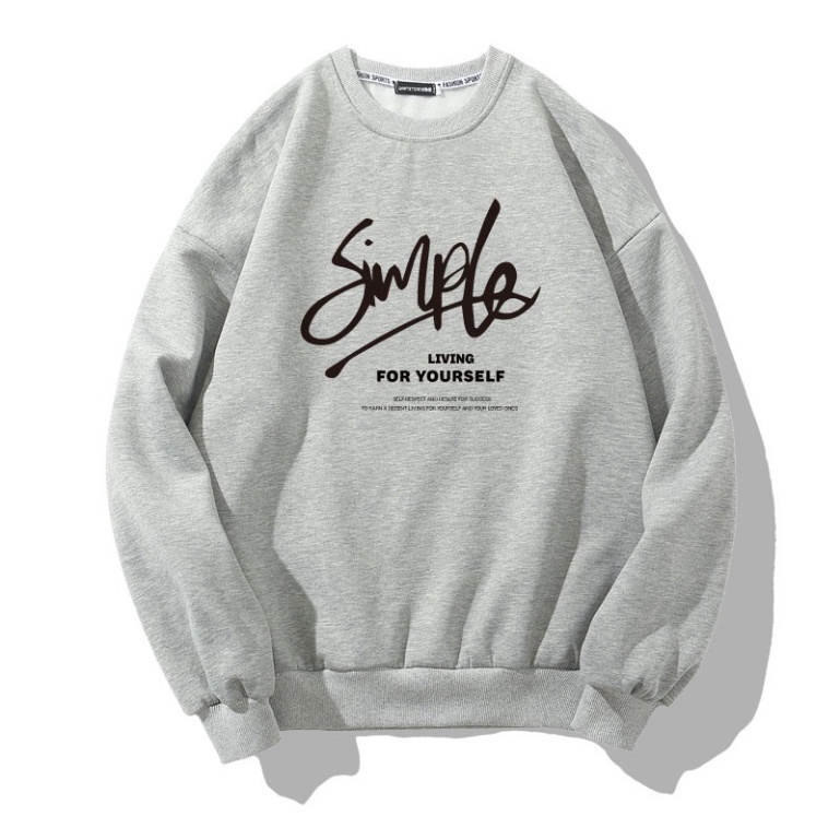 Áo Sweater Nam Form Rộng Happyfamily Cotto Nỉ Da Cá (KÈM HÌNH THẬT CHẤT ÁO CÓ LOGO THƯƠNG HIỆU)  Mẫu Simple