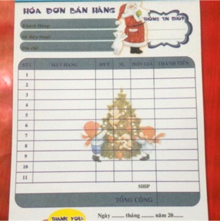 Hoá đơn 1 liên 50k/5 quyển