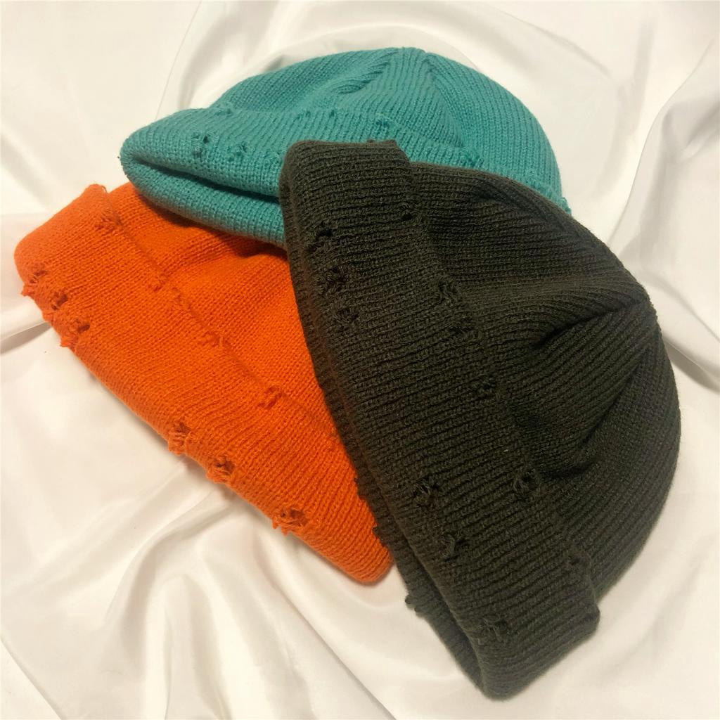 Mũ Len Dệt Kim Thiết Kế Rách Phong Cách Hàn Quốc 22141