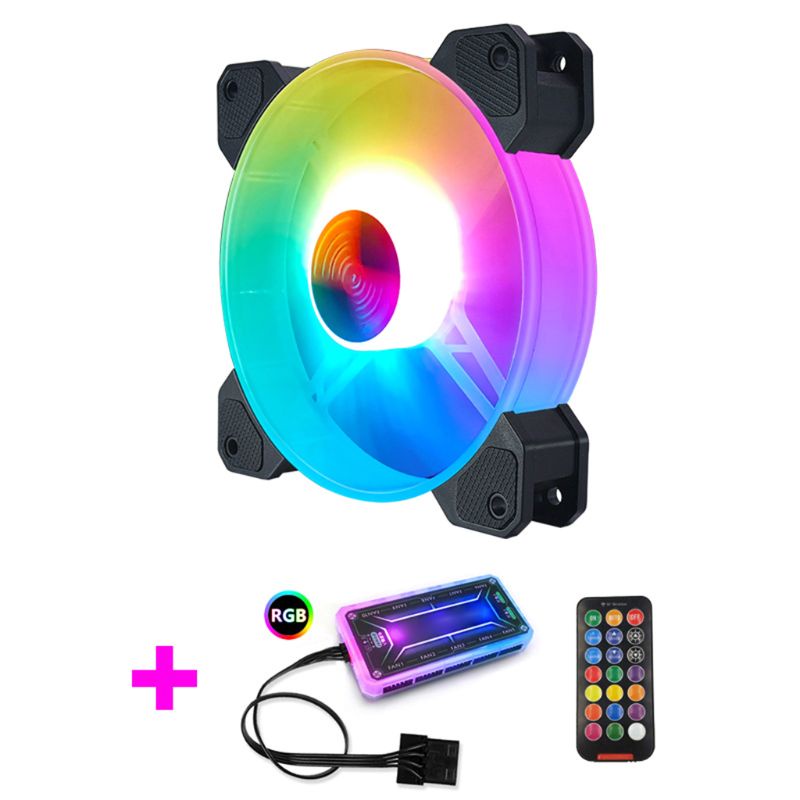 Bộ điều khiển quạt tản nhiệt có đèn LED RGB thay đổi màu sắc cho máy tính 12cm