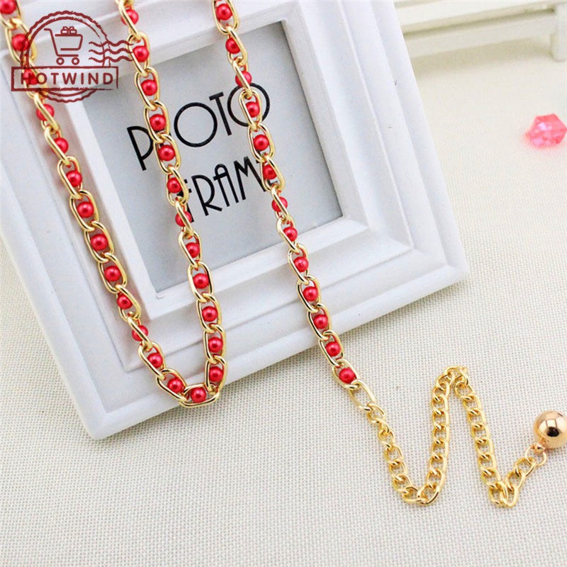 Thắt lưng nữ đính ngọc trai giả thời trang