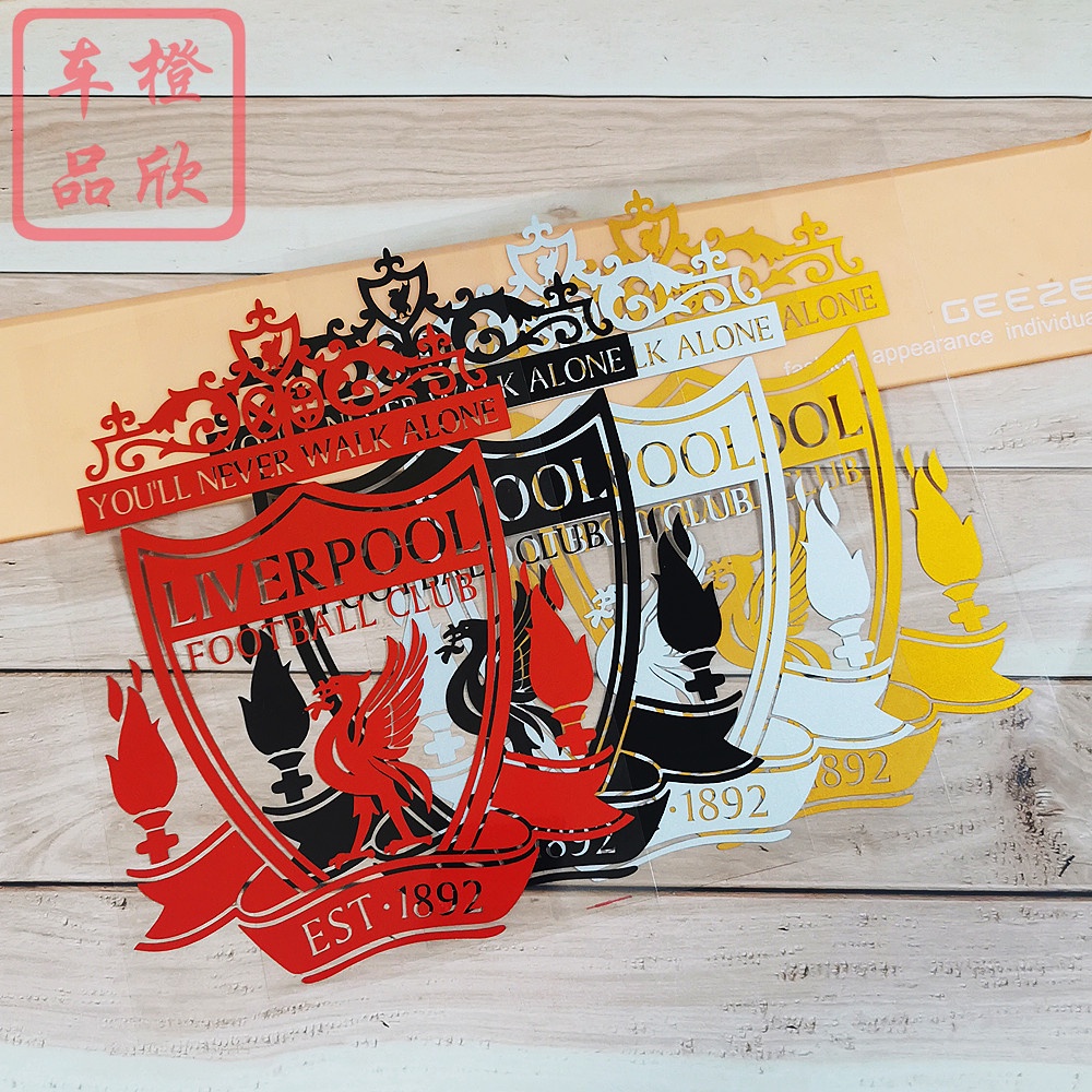 Miếng Dán Phản Quang Hình Liverpool Trang Trí Kính Chắn Gió Xe Hơi / Xe Máy / Laptop