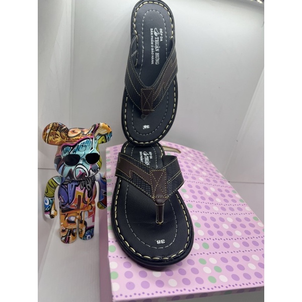 Dép da tất cả đèo may quay