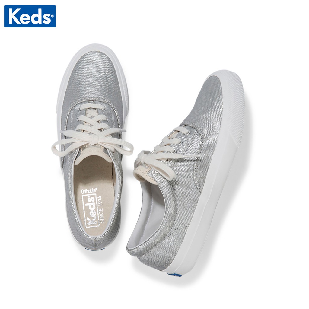 Giày Keds Nữ - Anchor Matte Brushed Canvas Silver - KD059233