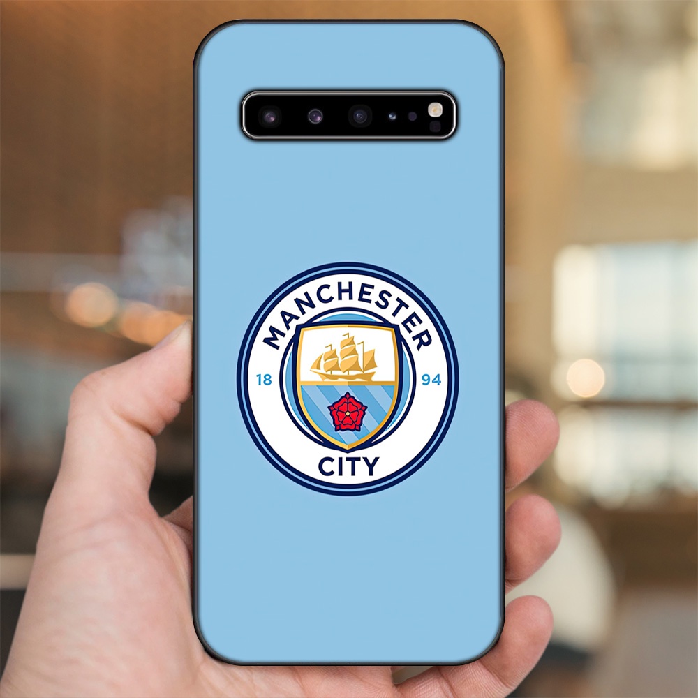 Ốp lưng Samsung S10, S10 5G, S10 Plus viền đen in hình Manchester City MC