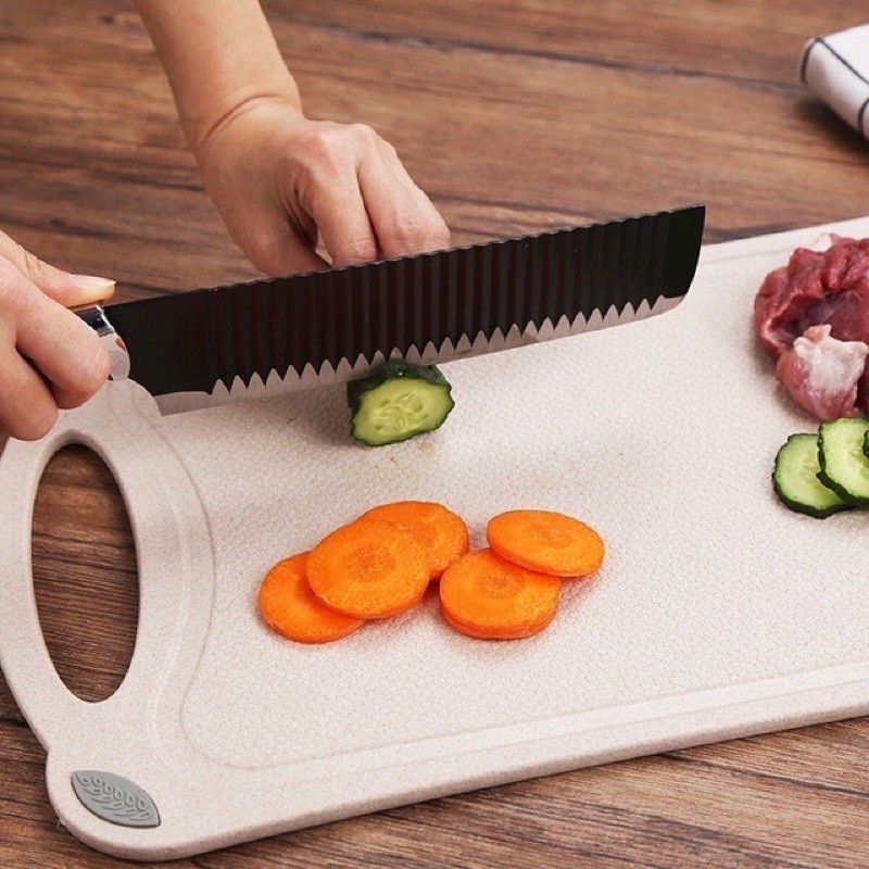 1chiếc Dao Thái Lưỡi Gợn Sóng Bằng Thép Không Gỉ Sang Trọng