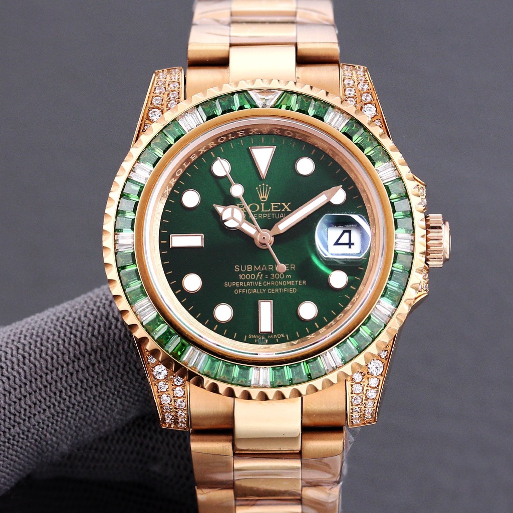 Đồng hồ nam Rolex sử dụng bộ máy cơ tự động nhập khẩu của Citizen, kích thước chữ siêu sáng 40mm