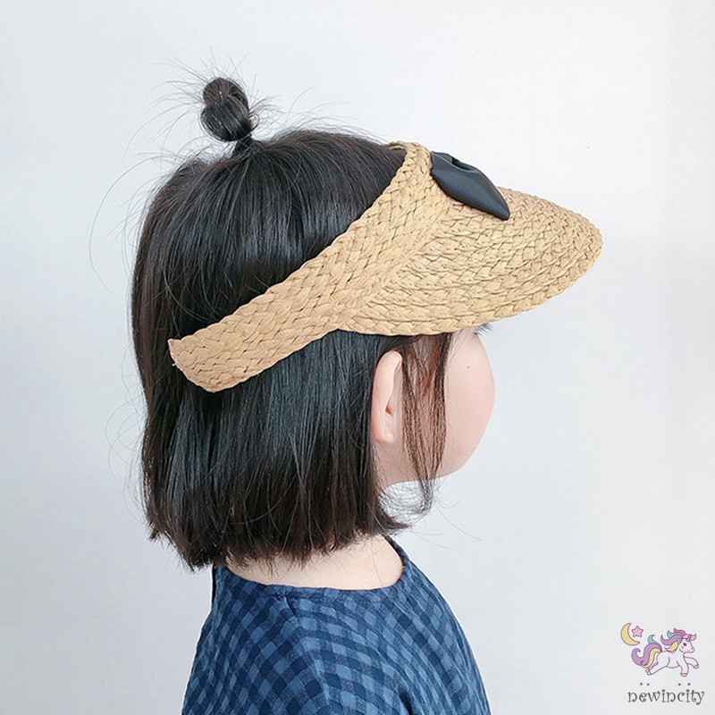 Mũ cói phối nơ thời trang Hàn Quốc cho bé gái