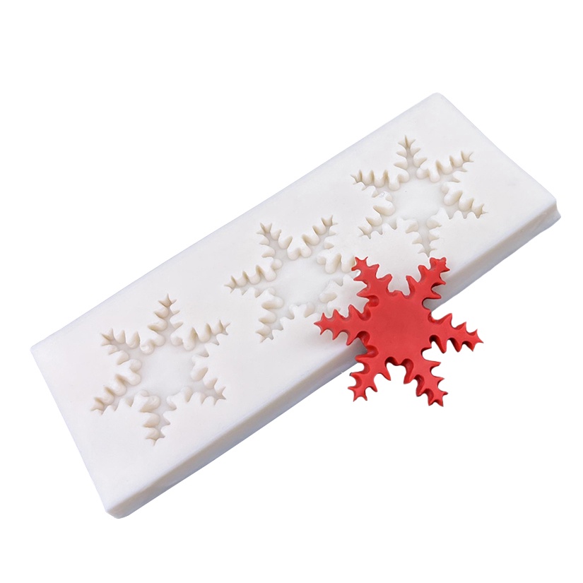 Khuôn Silicone Làm Bánh Hình Bông Tuyết Xinh Xắn