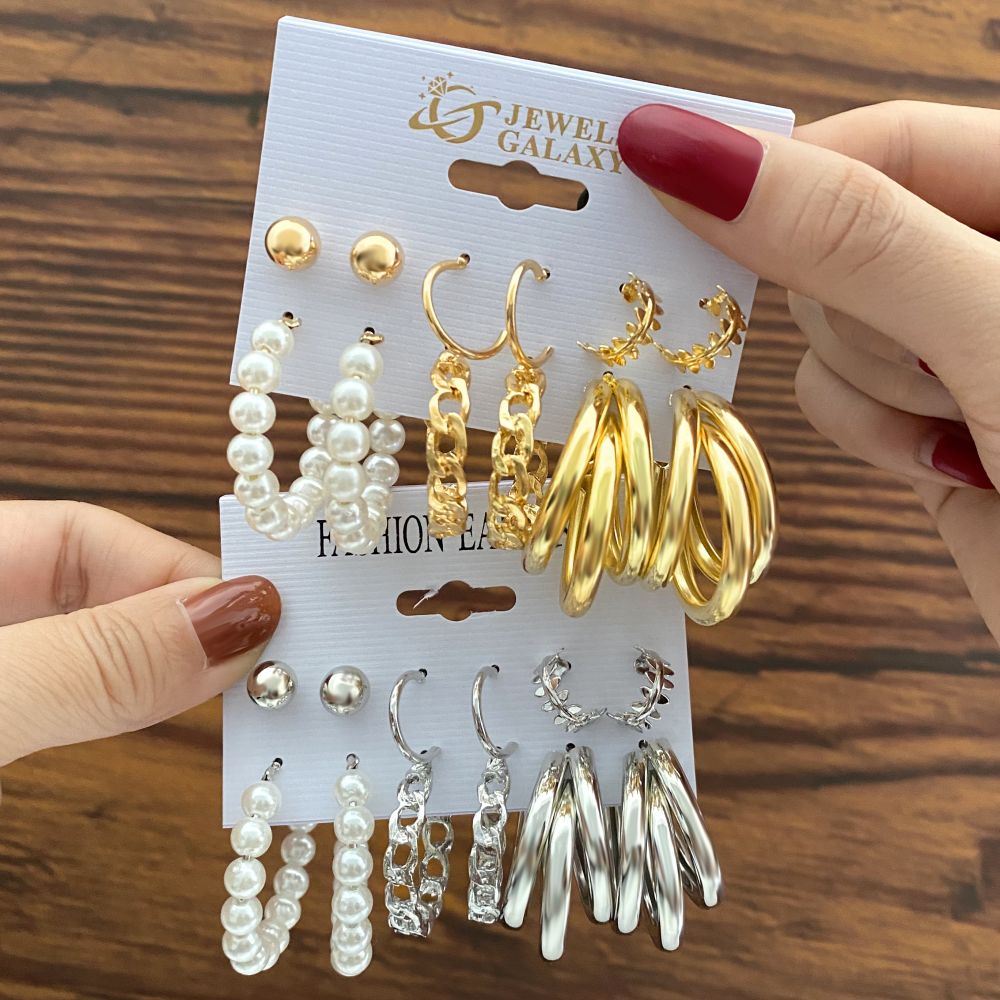 Bộ khuyên tai hình bướm đính ngọc trai thời trang thanh lịch cho nữ