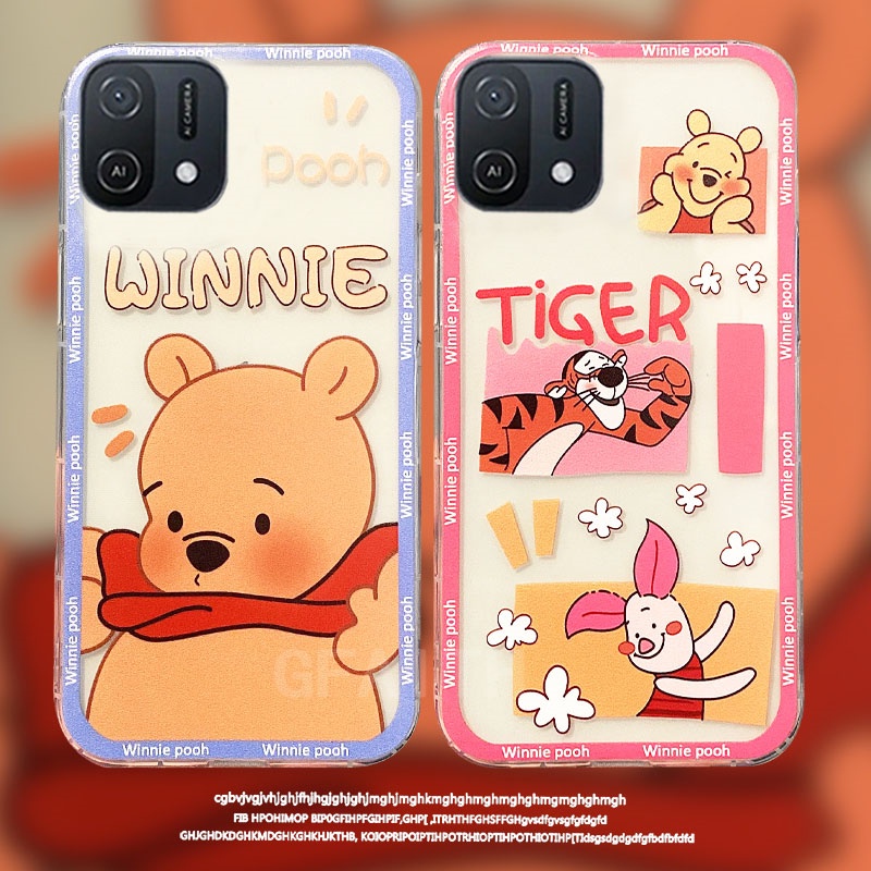 Ốp Điện Thoại Dẻo Trong Suốt Họa Tiết Hoạt Hình Winnie / Hổ / Heo Dễ Thương Chống Sốc Cho OPPO A16K OppoA16K