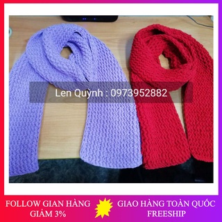 Khăn len đan kiểu zích zắc - Khăn len handmade