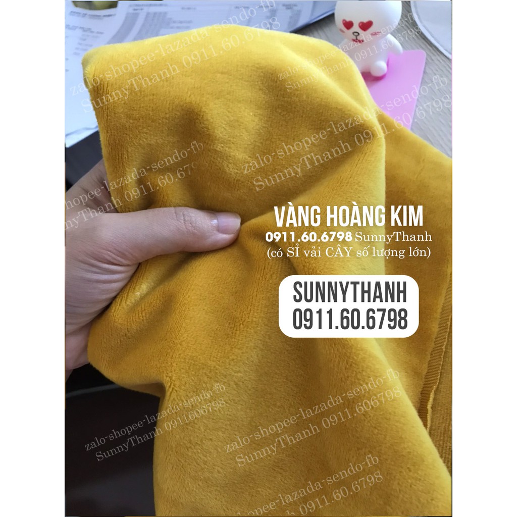Combo 29 vải lông nhung SunnyThan may thú bông, vải lông thú may áo khoác