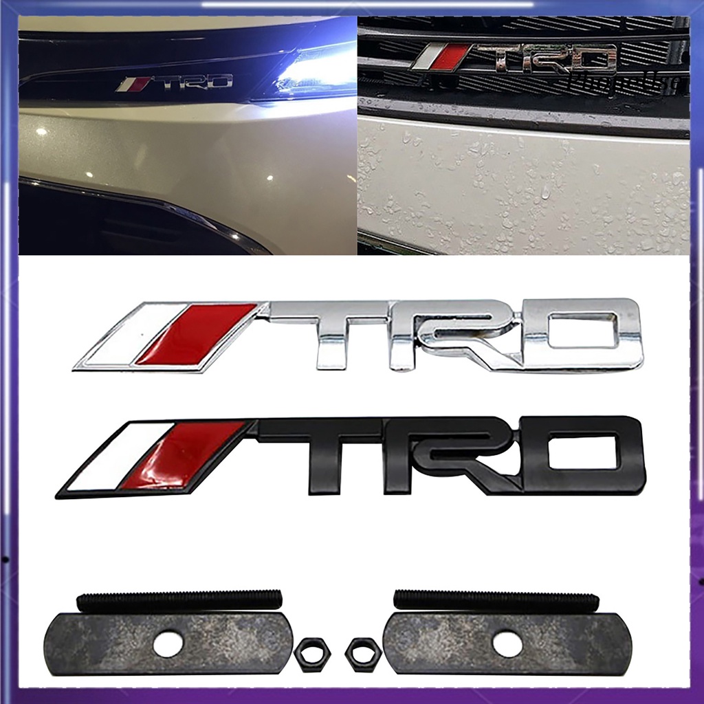 Pu Miếng Dán Chữ TRD Bằng Kim Loại Trang Trí Lưới Tản Nhiệt Cho Xe Toyota