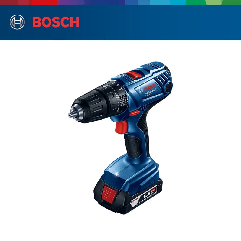 Máy khoan vặn vít động lực dùng pin cầm tay Bosch GSB 180-LI + phụ kiện MỚI