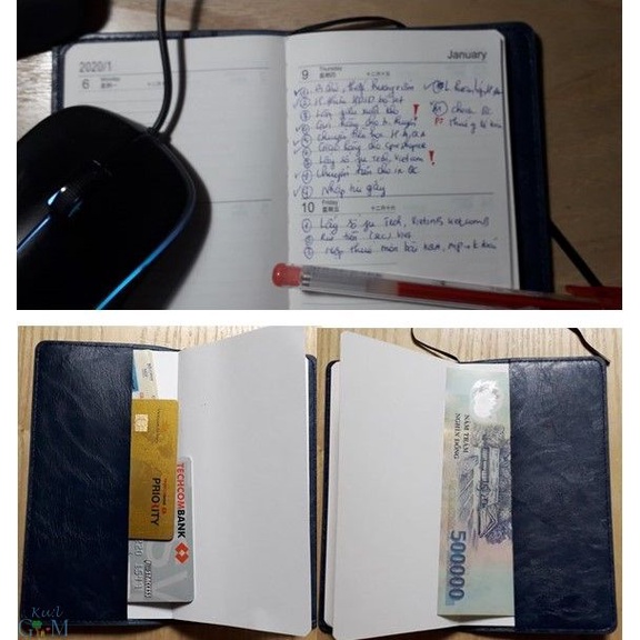 Sổ tay thông minh kiểu Nhật 2023- A6 Bìa da PU