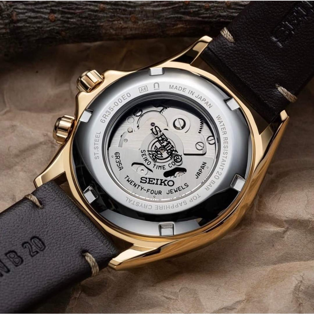 Đồng hồ nam chính hãng Seiko Prospex Alpist  SPB210J1 Green Gold - Máy cơ tự động - Kính Sapphire