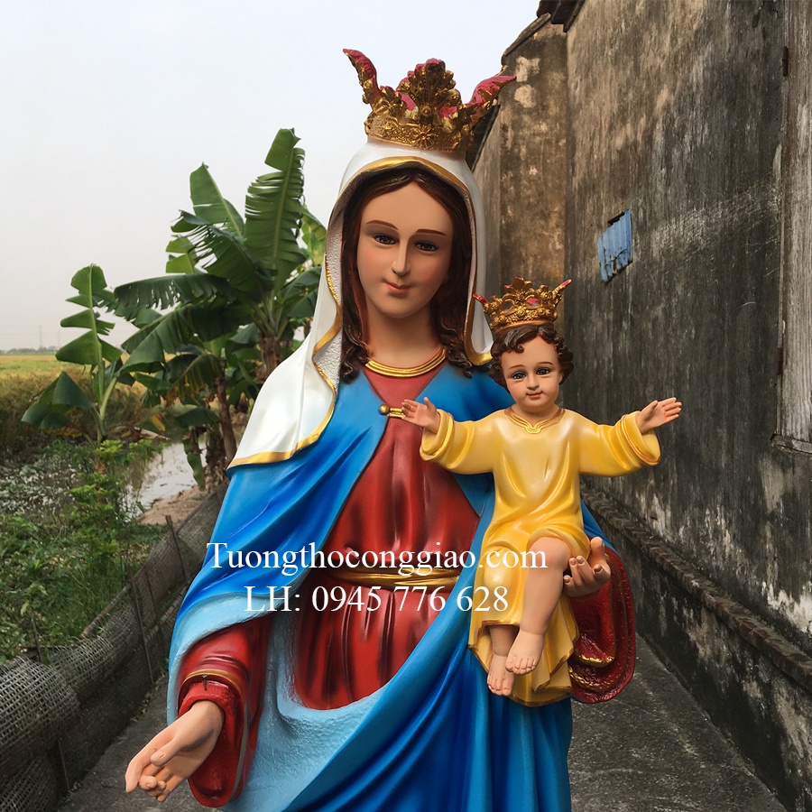 Tượng Đức Mẹ Mân Côi 130cm composite