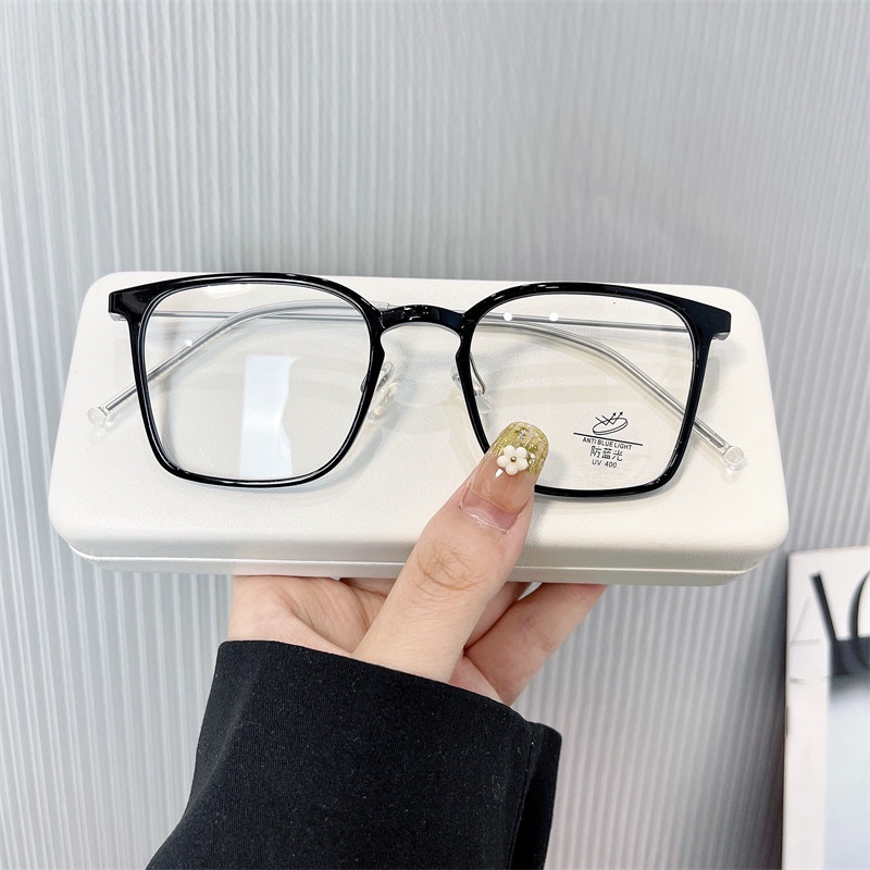 Mắt Kính Gọng Vuông Siêu Nhẹ Chống Ánh Sáng Xanh TR90 Thời Trang Hàn Quốc