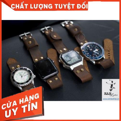 DÂY CASIO AE1200 PHI CÔNG (PILOT) DA SÁP NGỰA ĐIÊN CỰC CHẤT – RAM PILOT SÁP NGỰA – RAM LEATHER May tay thủ công tỷ mỹ