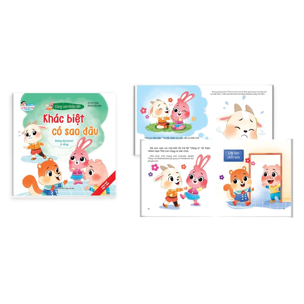 Sách - Bộ Ehon Cùng Con Khôn Lớn Giúp Bé Phát Triển Kĩ Năng Giao Tiếp Song Ngữ Việt Anh
