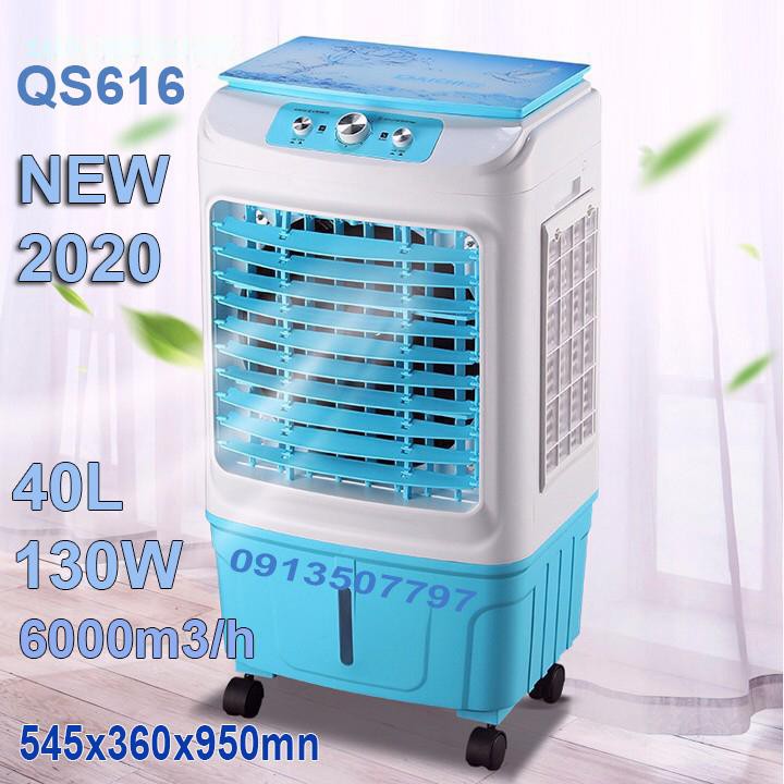 Quạt điều hòa công suất lớn 40L QS 616- 6000 m3 gió- phiển bản 2020 động cơ đồng bơm phao tự ngắt - QA05