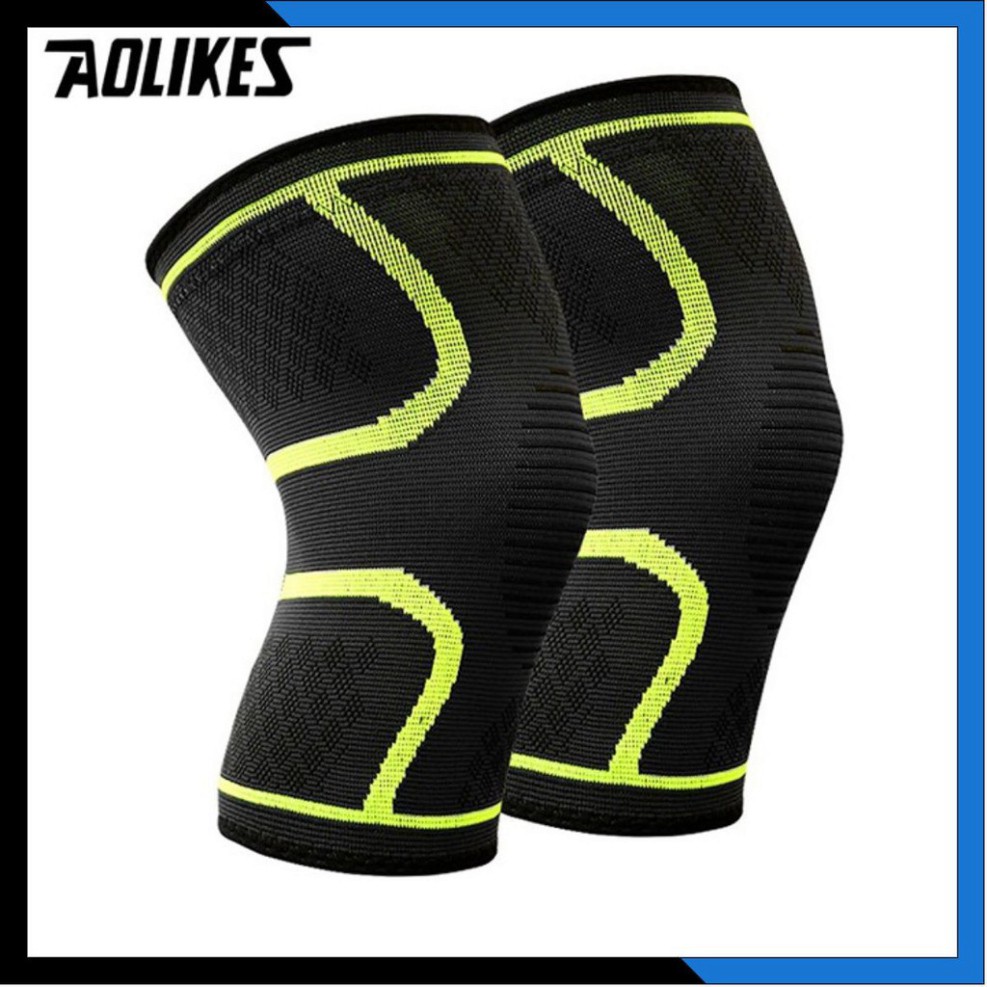 [G03] Bó gối thể thao, Băng bảo vệ đầu gối tập gym thể hình bóng đá cầu lông bóng chuyền bóng rổ chính hãng Aolikes AL77