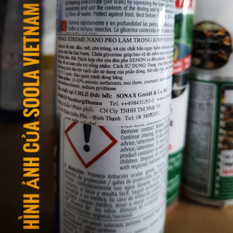 Nước rửa kính xe ô tô dạng châm Sonax Xtreme Clear View 250ml 271141