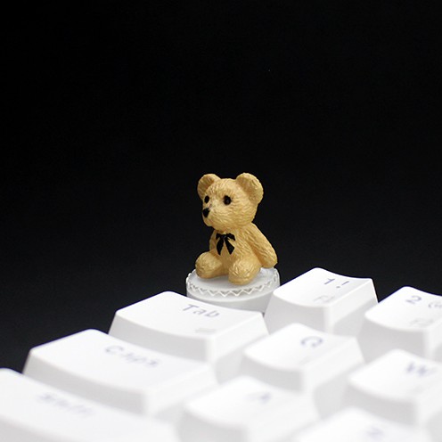 Keycap lẻ hình Gấu Teddy nhỏ siêu dễ thương( Keycap Artisan )