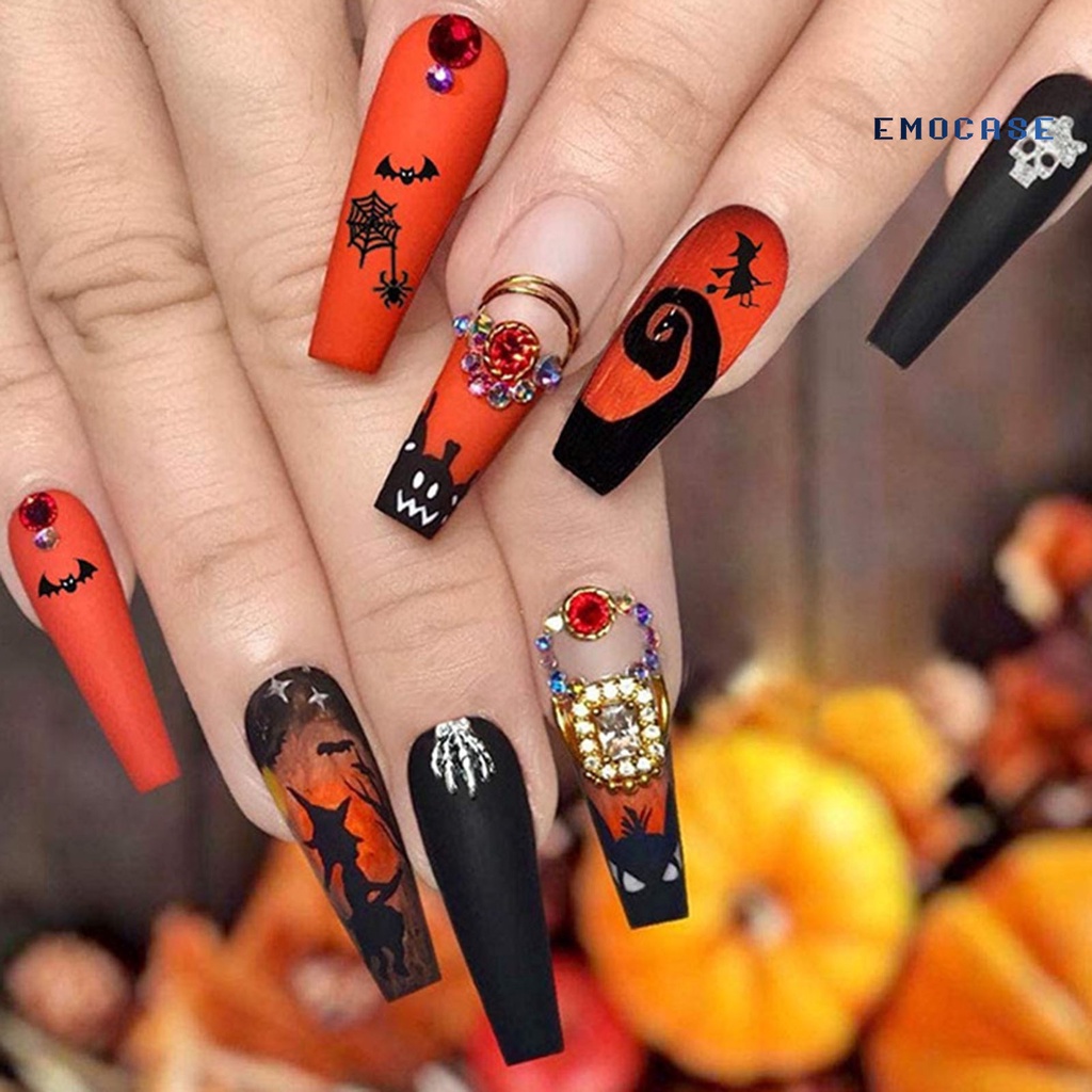 1 Tờ Sticker Dán Móng Tay Chủ Đề Halloween