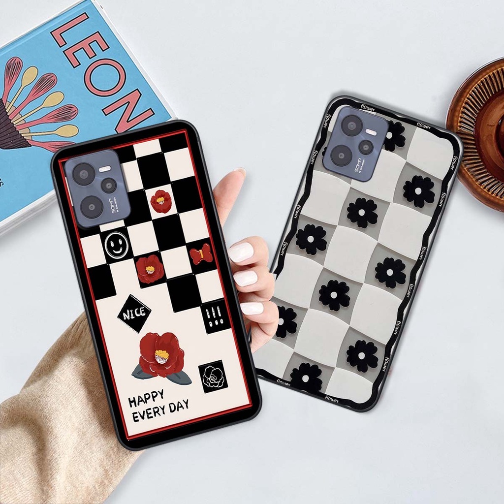 Ốp Realme C35 in hình trái tim, caro kẹo ngọt đầy cá tính siêu đẹp siêu chất