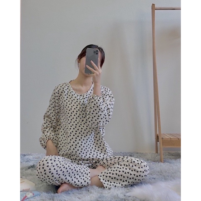 SET đồ ngủ áo tay dài quần dài hàng Quảng Châu - 22.Lystore