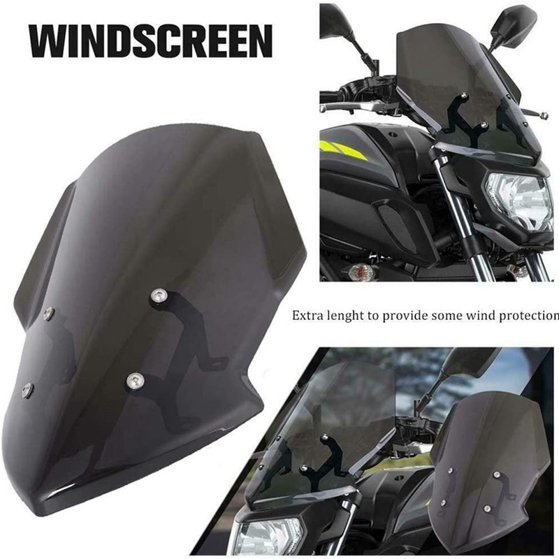 Motorcycle Windscreen Windshield Deflector with Bracket for YAMAHA MT-07 FZ-07 FZ07 MT 07 2018-2020