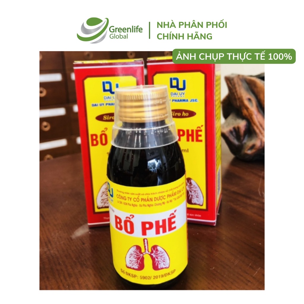 Siro ho Bổ Phế Đại Uy - thảo dược hỗ trợ giảm ho, long đờm, dịu họng - Chai 125ml