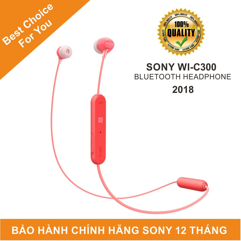 Tai Nghe Sony In-Ear Không Dây WI-C300 - Hãng Phân Phối Chính Thức