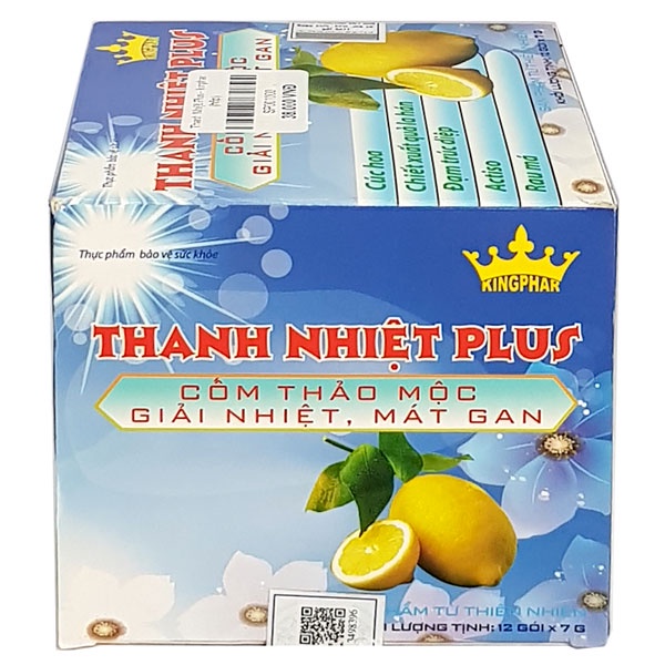 Thanh nhiệt plus Kingphar – Hỗ trợ giải độc, lợi tiểu, mát gan, giảm mề đay mẩn ngứa (Hộp 6 gói)