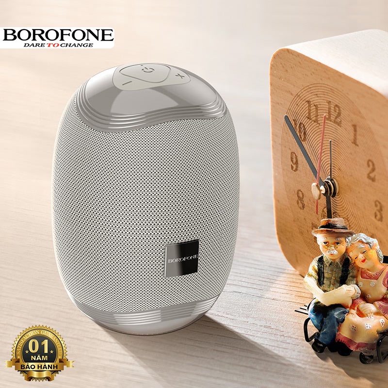 Loa Bluetooth Borofone BR6 nhỏ gọn Bass mạnh mẽ, to rõ, hỗ trợ di động không dây 5.0 kết nối 2 loa cùng lúc - Chính hãng