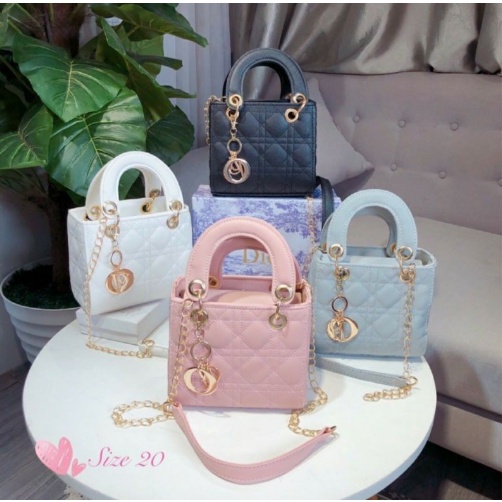 Túi Nữ DI.OR Lady Vuông Hộp - Túi Trần Trám T011