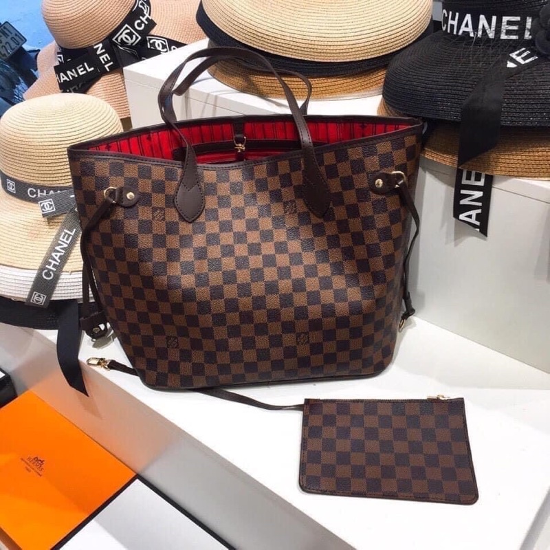 Set túi neverfull size lớn, kèm ví, da mềm(không hộp)