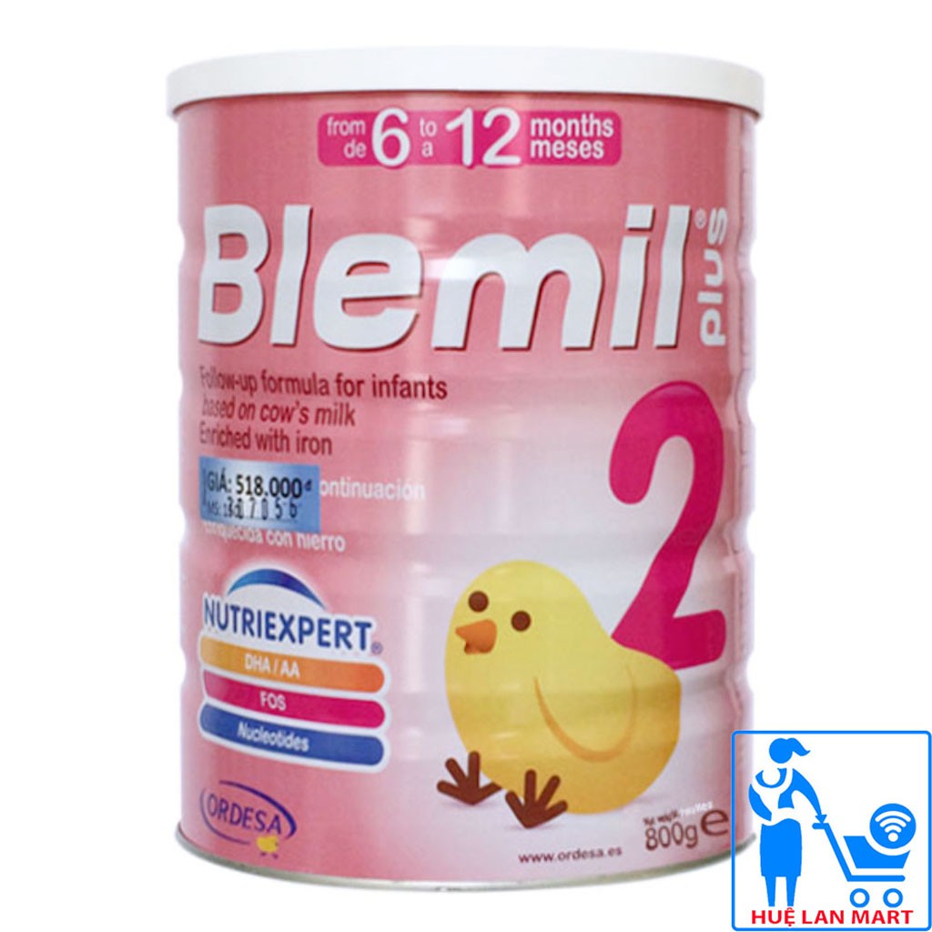 [CHÍNH HÃNG] Sữa Bột Blemil Plus 2 - Hộp 800g